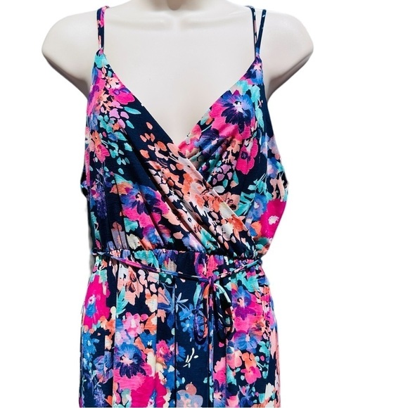 New! 143 STORY Floral Maxi Dress Multicolor Strappy Back Nwt - Picture 2 of 6
